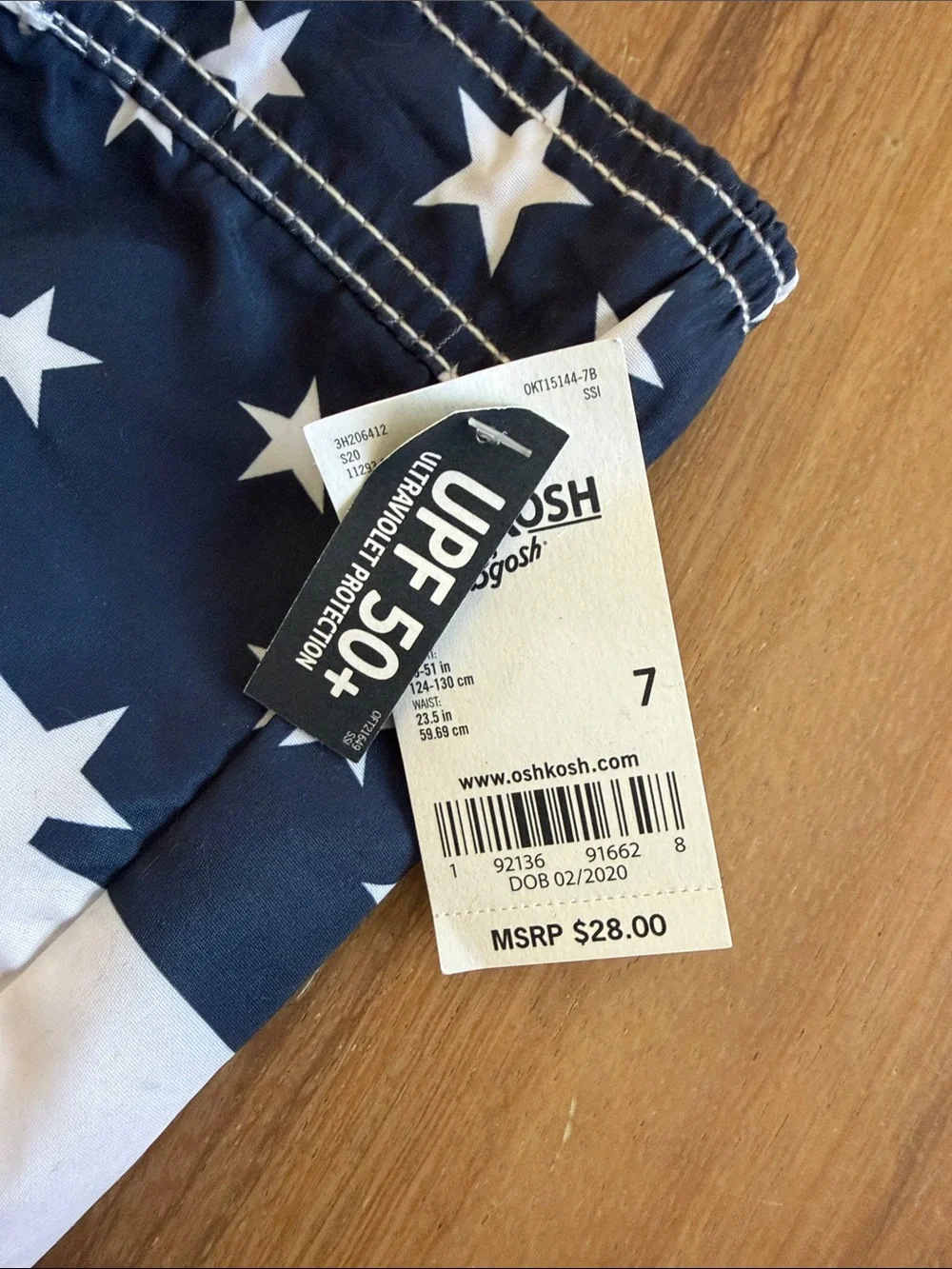 OshKosh B'gosh Boys' Stars & Stripes Swim Board Shorts - Red, White & Blue